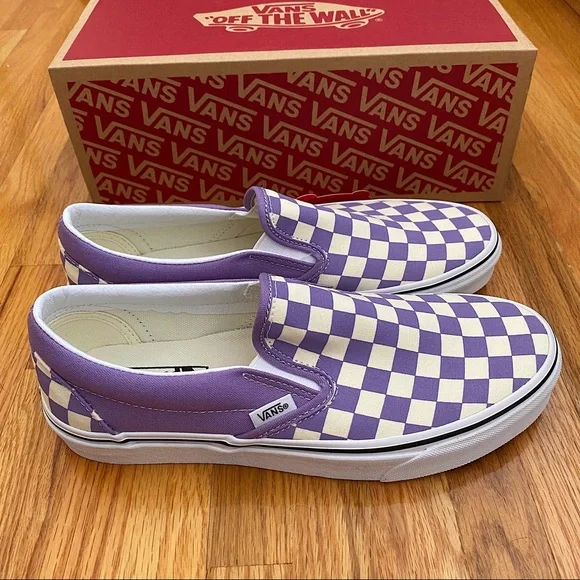 Vans Checkerboard Classic Slip On Women’s Sneakers - Picture 4 of 6